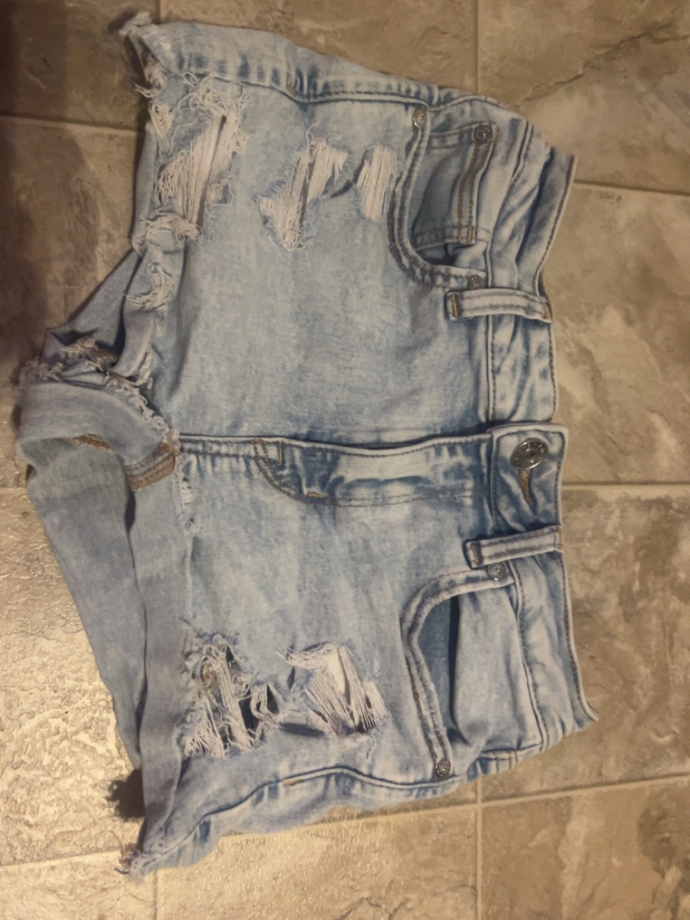 American Eagle Outfitters light blue denim shorts